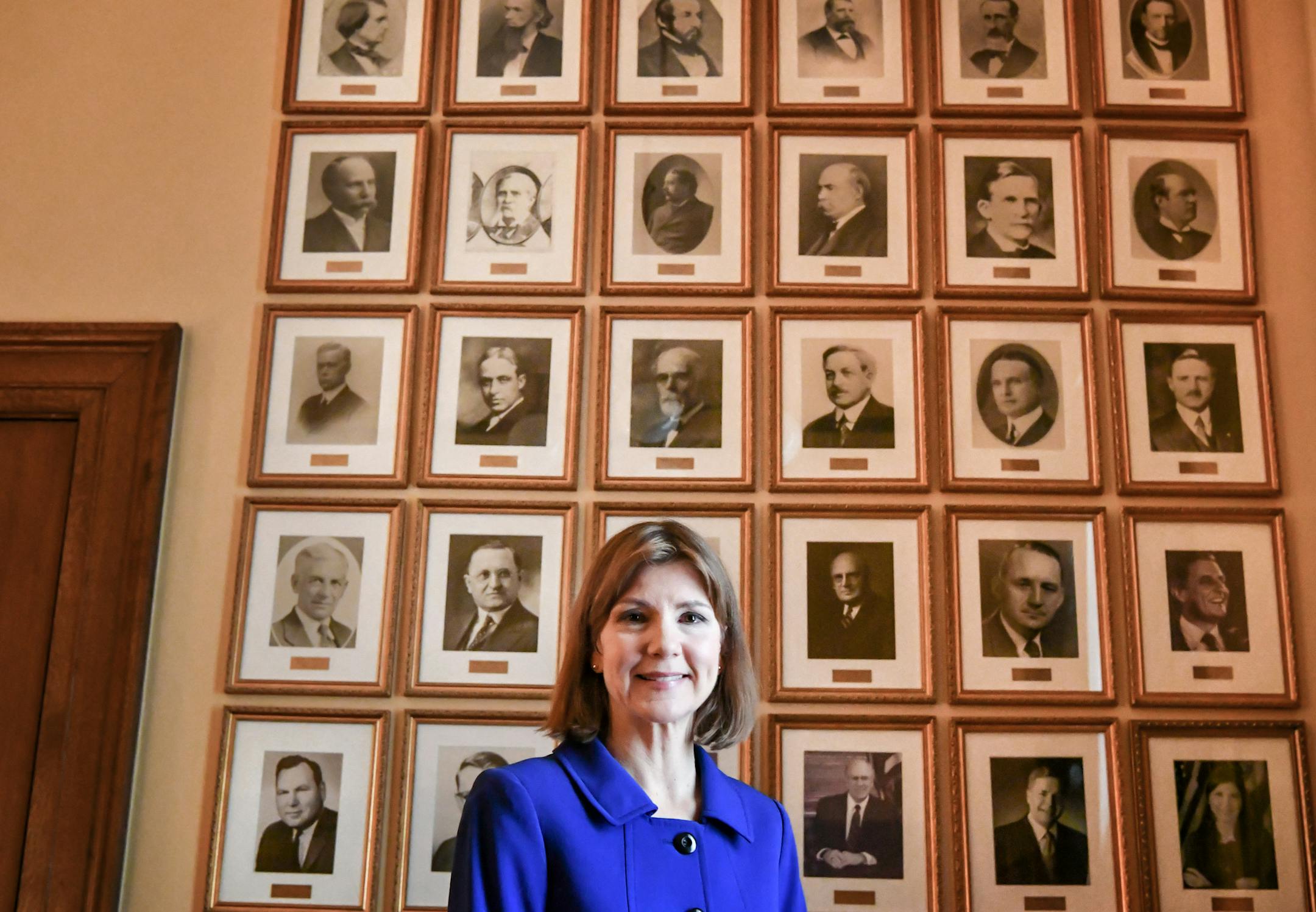 Minnesota Attorney General Lori Swanson is the first female to serve as Minnesota's Attorney General and has served since 2007. Her portrait as well as those of her 29 male predecessors hang on a wall in her State Capitol office. ] GLEN STUBBE ï glen.stubbe@startribune.com Friday February 24, 2017
