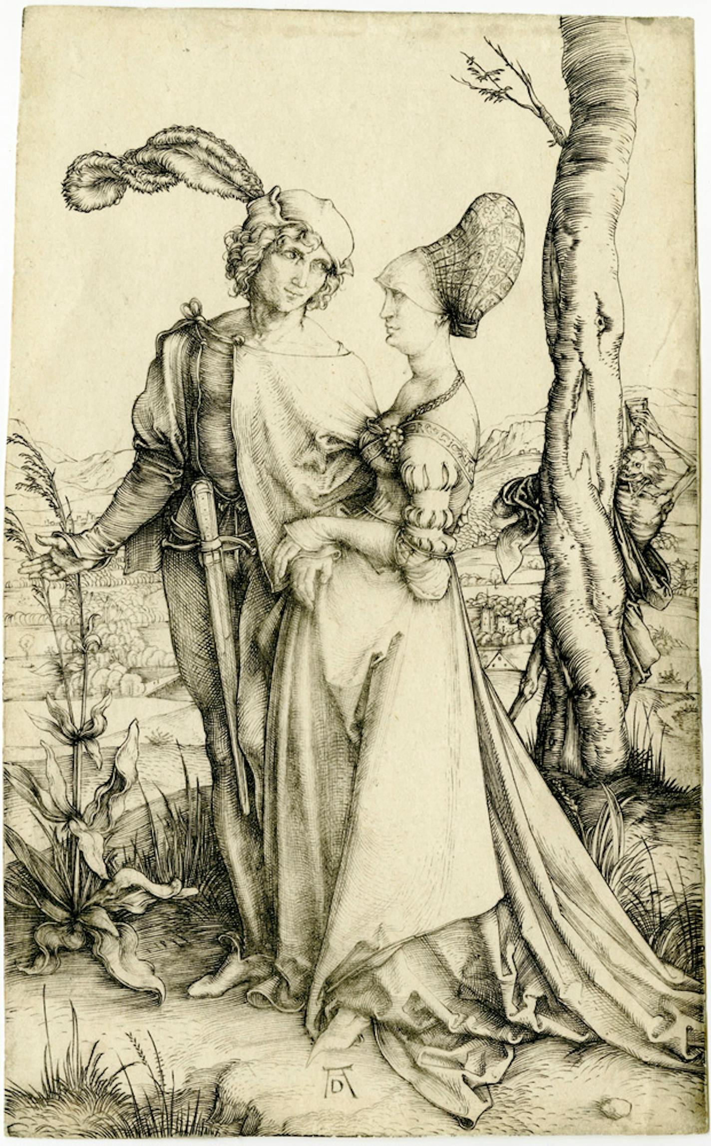 Albrecht Durer's "Promenade (Young Couple Threatened by Death)," 1498