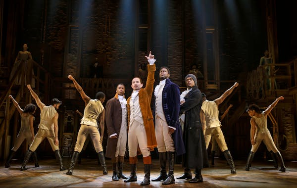 Joseph Morales and Nik Walker play Alexander Hamilton and Aaron Burr in the national tour of "Hamilton" coming to Minneapolis.