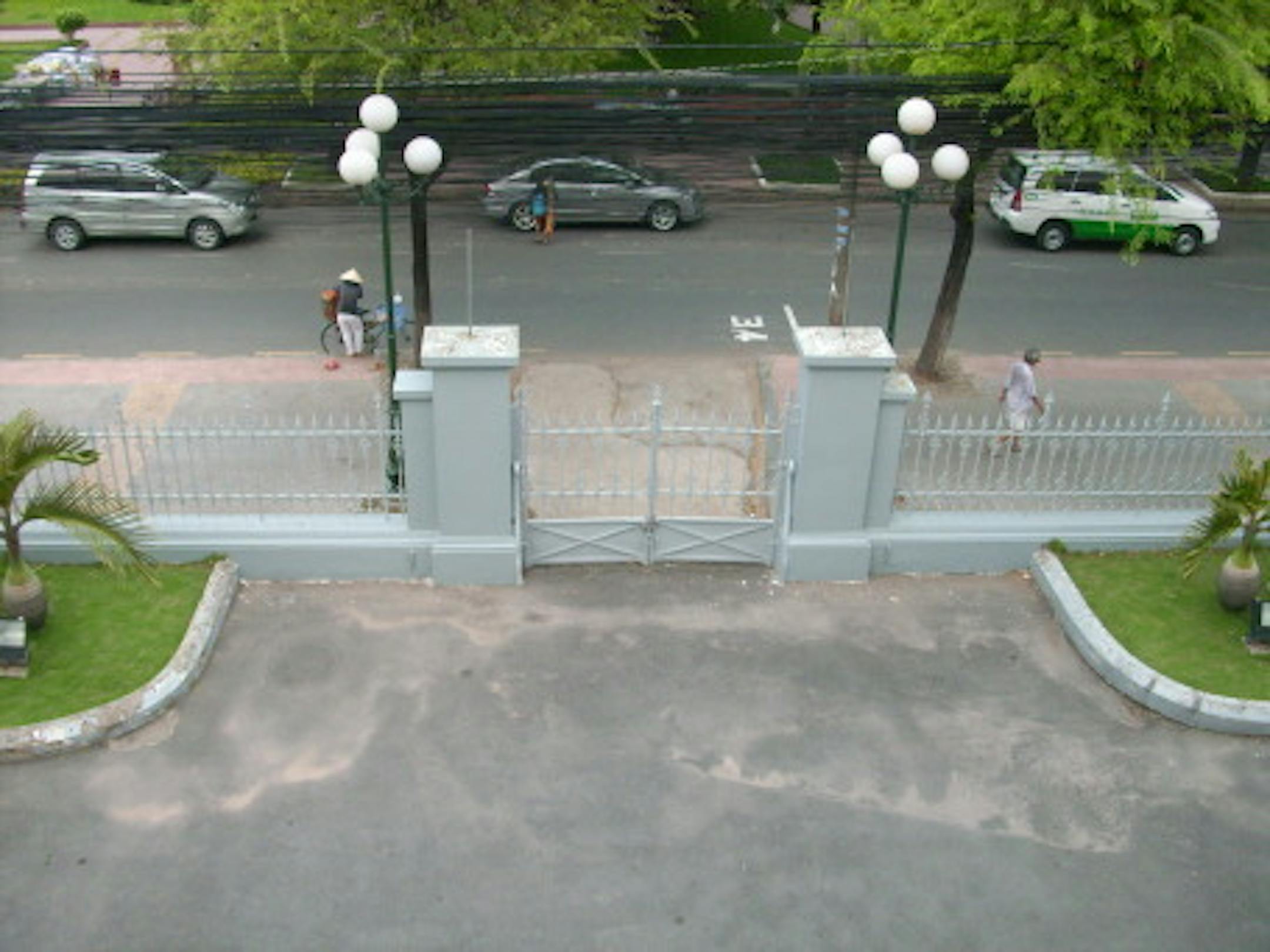 Reunification Palace - This is the gate that the tank crashed through at the end of the war