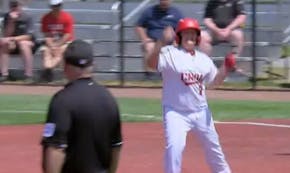 Little bomba: Coon Rapids slugger circles bases with joy after huge home run