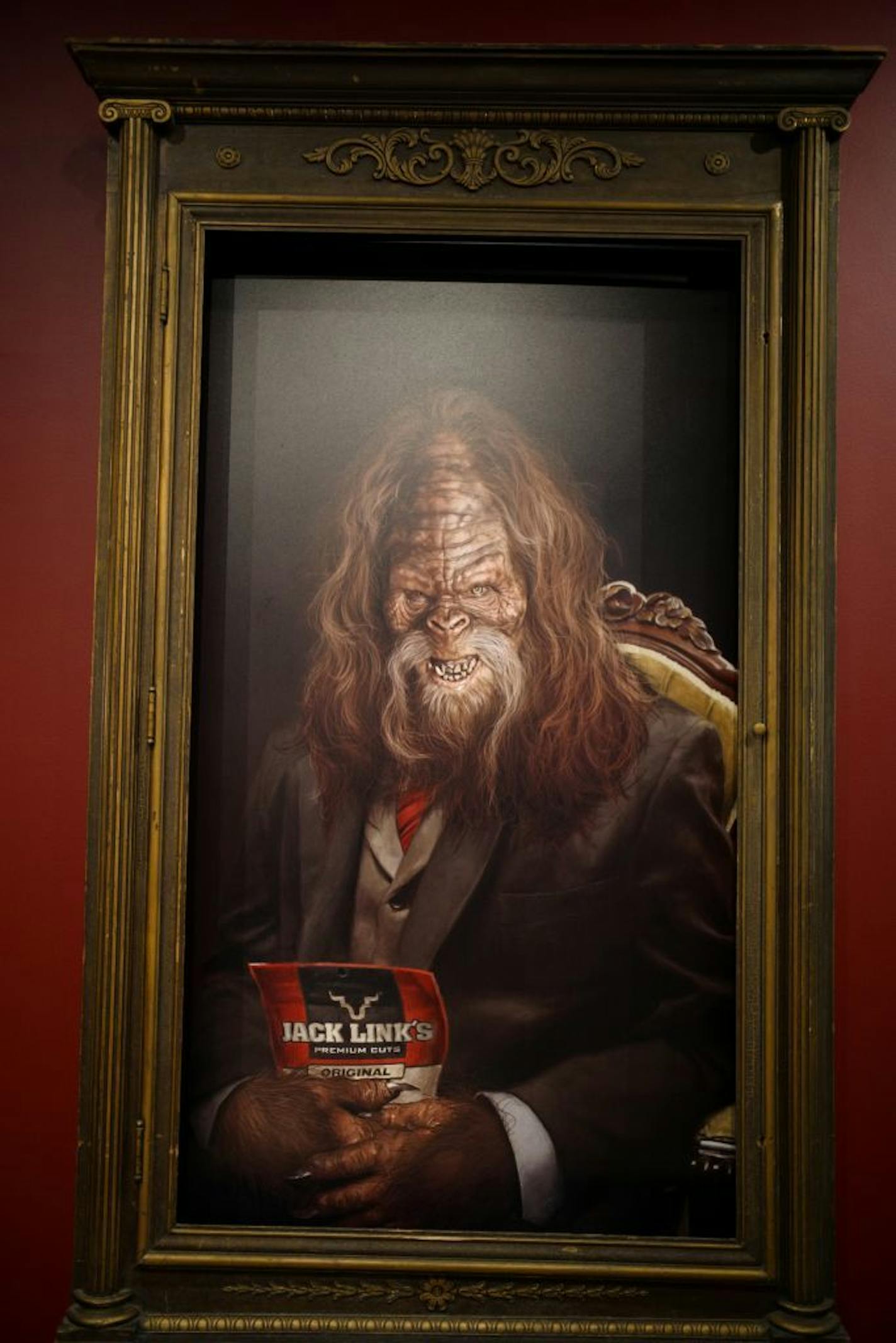 Jack Link, a Sasquatch that is the company's mascot has his portrait hanging.