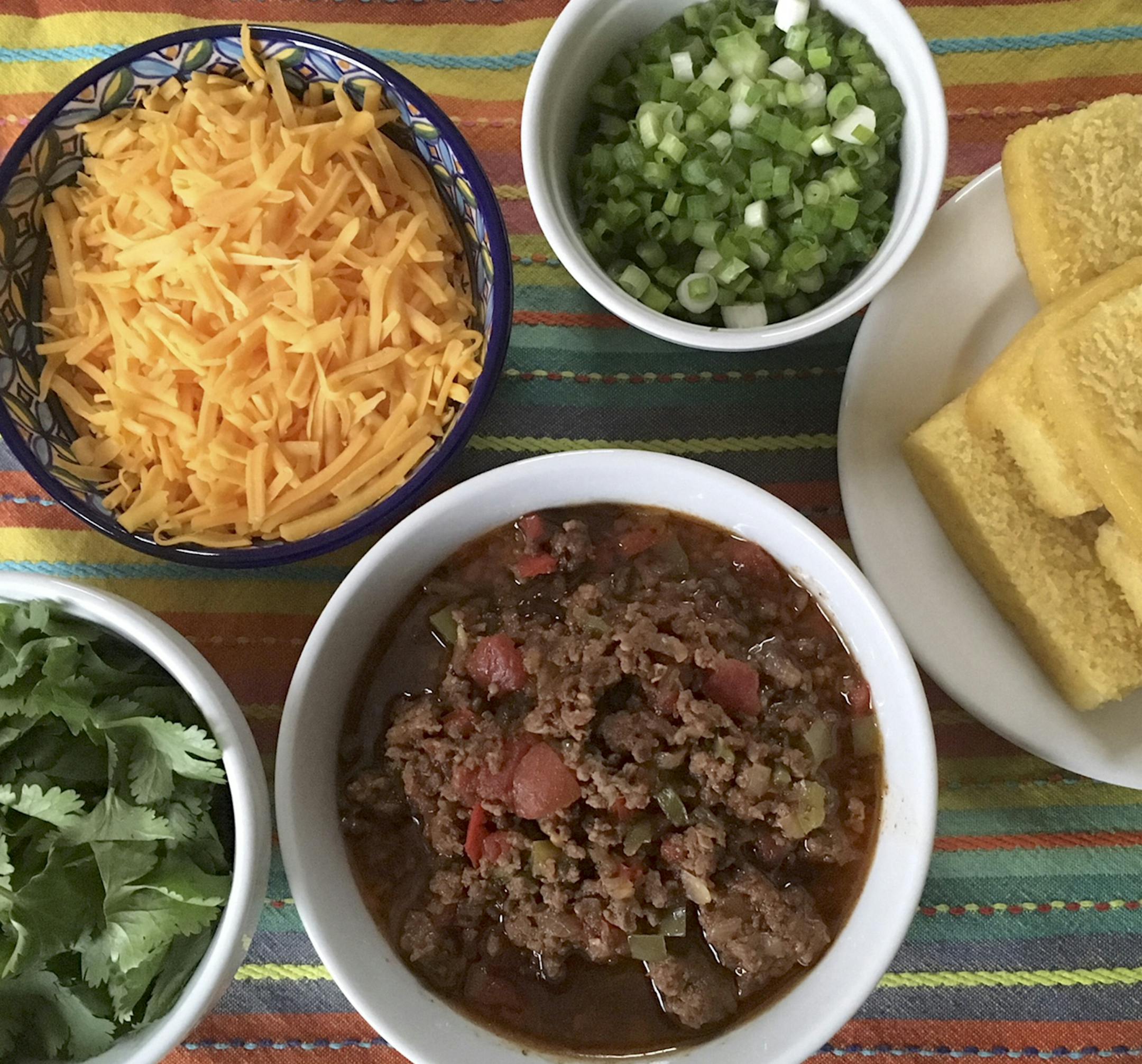 Chili With Tomatoes from "Texas Slow Cooker." For more Super Bowl party food, see page Tx for nachos and startribune.com/taste.