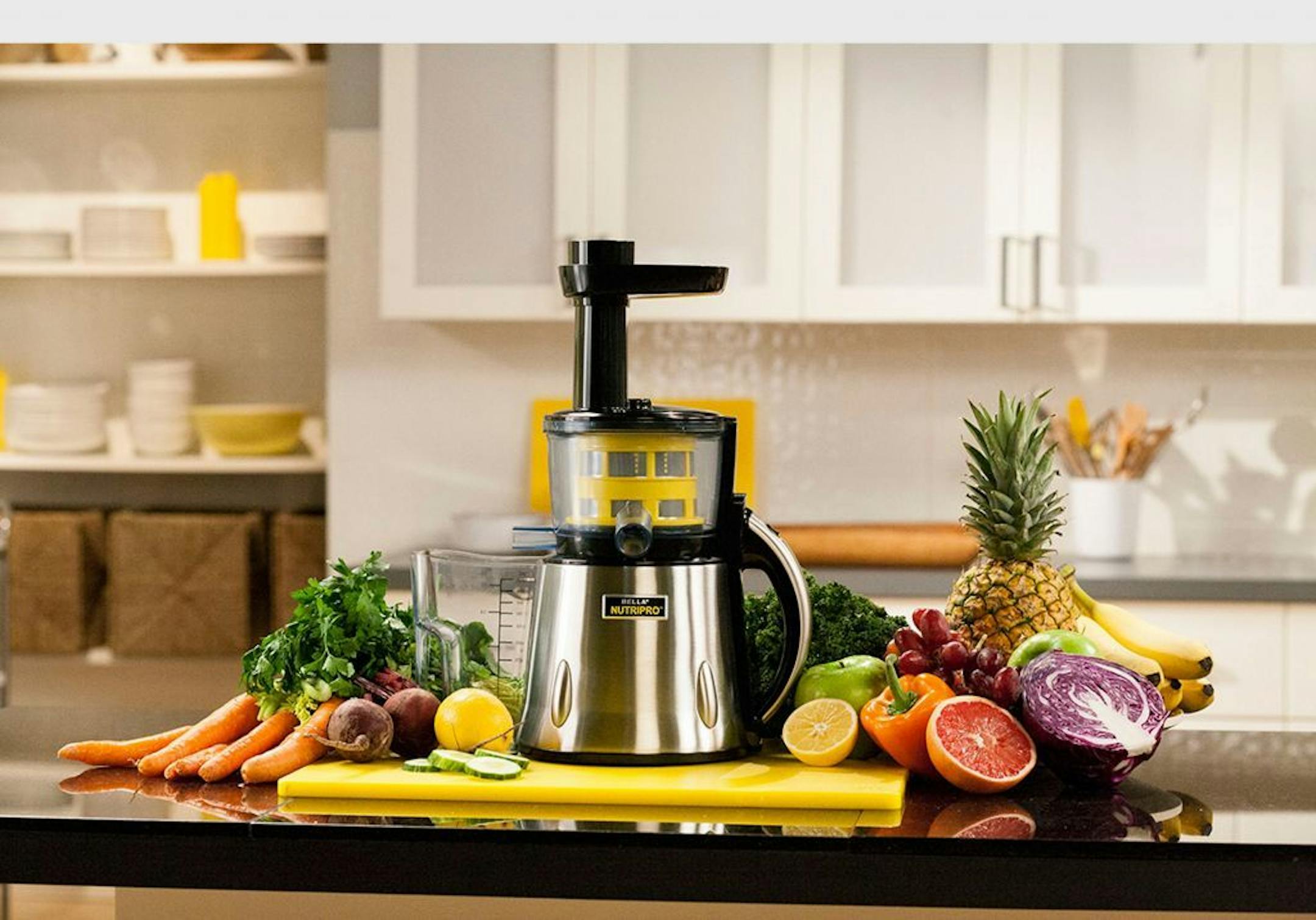 BELLA introduces the NutriPro cold press juicer. BELLA NutriPro's technology provides more juice, more nutrients and great taste. BELLA NutriPro is now available at Macy's and JCP stores nationwide, and will soon also be available through TV for a suggested retail price of $249.99. For more information, please visit www.NutriProJuicer.com.