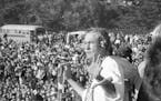 Timothy Leary spoke at the Human Be-In in San Francisco in 1967. Leary told the crowd to "turn on, tune in and drop out."
