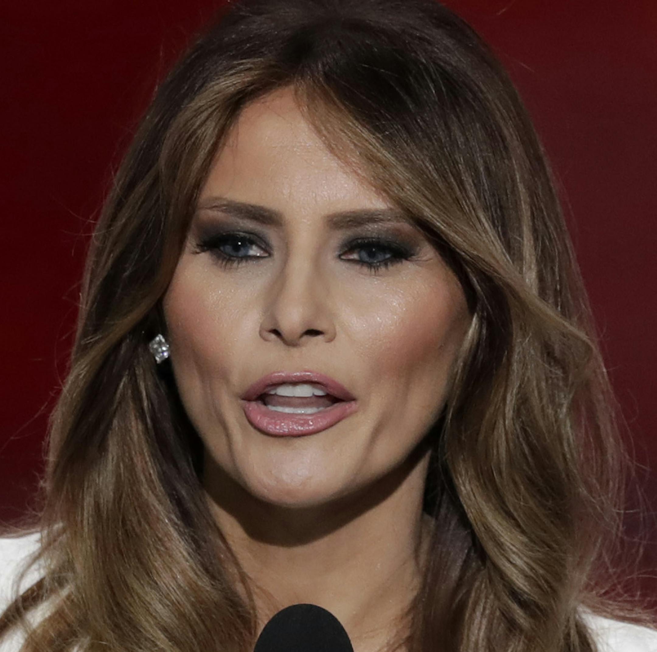 Melania Trump, wife of Republican Presidential Candidate Donald Trump, speaks during the opening day of the Republican National Convention in Cleveland, Monday, July 18, 2016. (AP Photo/J. Scott Applewhite)