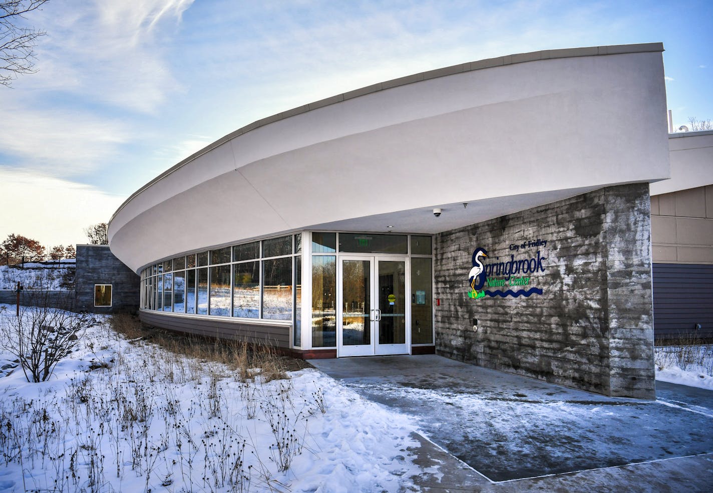 Springbrook Nature Center. ] GLEN STUBBE &#xef; glen.stubbe@startribune.com Tuesday, January 9, 2018 Springbrook Nature Center, Fridley's biggest park that attracts about 150,000 visitors annually, just passed its first full year in an expanded interpretative center, made possible by $5 million in state bonding. The small town park with a big draw is still plenty busy with projects as its program attendance continues to climb. New in 2017 are a nature-based play area and an amphitheater. Next up