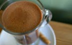 ELIZABETH FLORES • eflores@startribune.com Janruary 3, 2007 - St. Paul, MN - Hot Chocolate from Kopplin's Coffee in St. Paul
