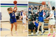 Twins Drew (left) and Max Buslee are Eagan's leading basketball scorers on their respective teams.