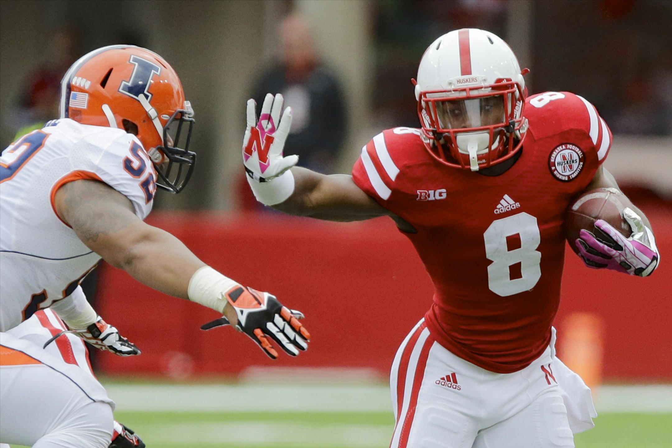 Nebraska running back Ameer Abdullah is second in rushing in the Big Ten, averaging 136 yards per game.