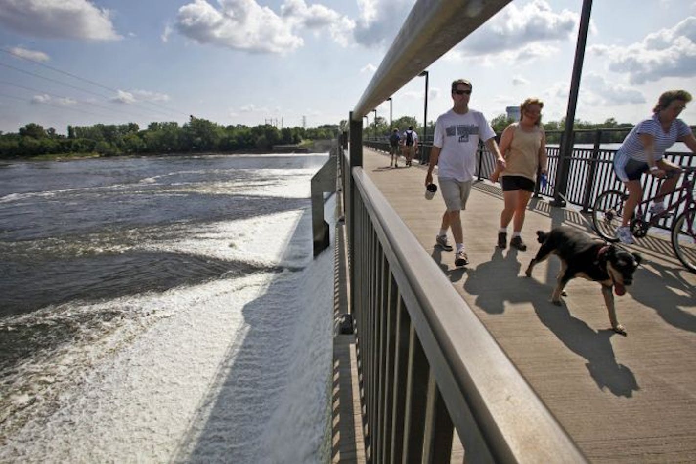 The popular dam in Coon Rapids is the first dam on the Mississippi River that does not have a lock to allow boats to get beyond it.