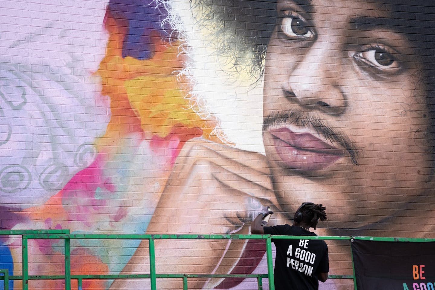 Larger than life: Prince mural nears completion in downtown Minneapolis