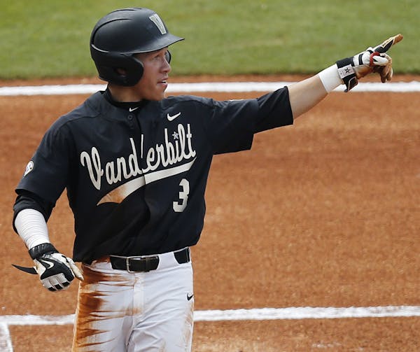 Among the top prospects for baseball&#x2019;s amateur draft in June are a pair Vanderbilt players: outfielder Jeren Kendall (pictured) and righthander