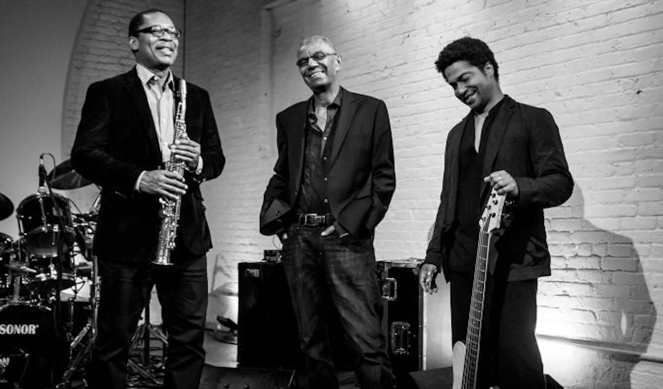 Ravi Coltrane, Jack DeJohnette and Matthew Garrison (photo by Peter Gannushkin)