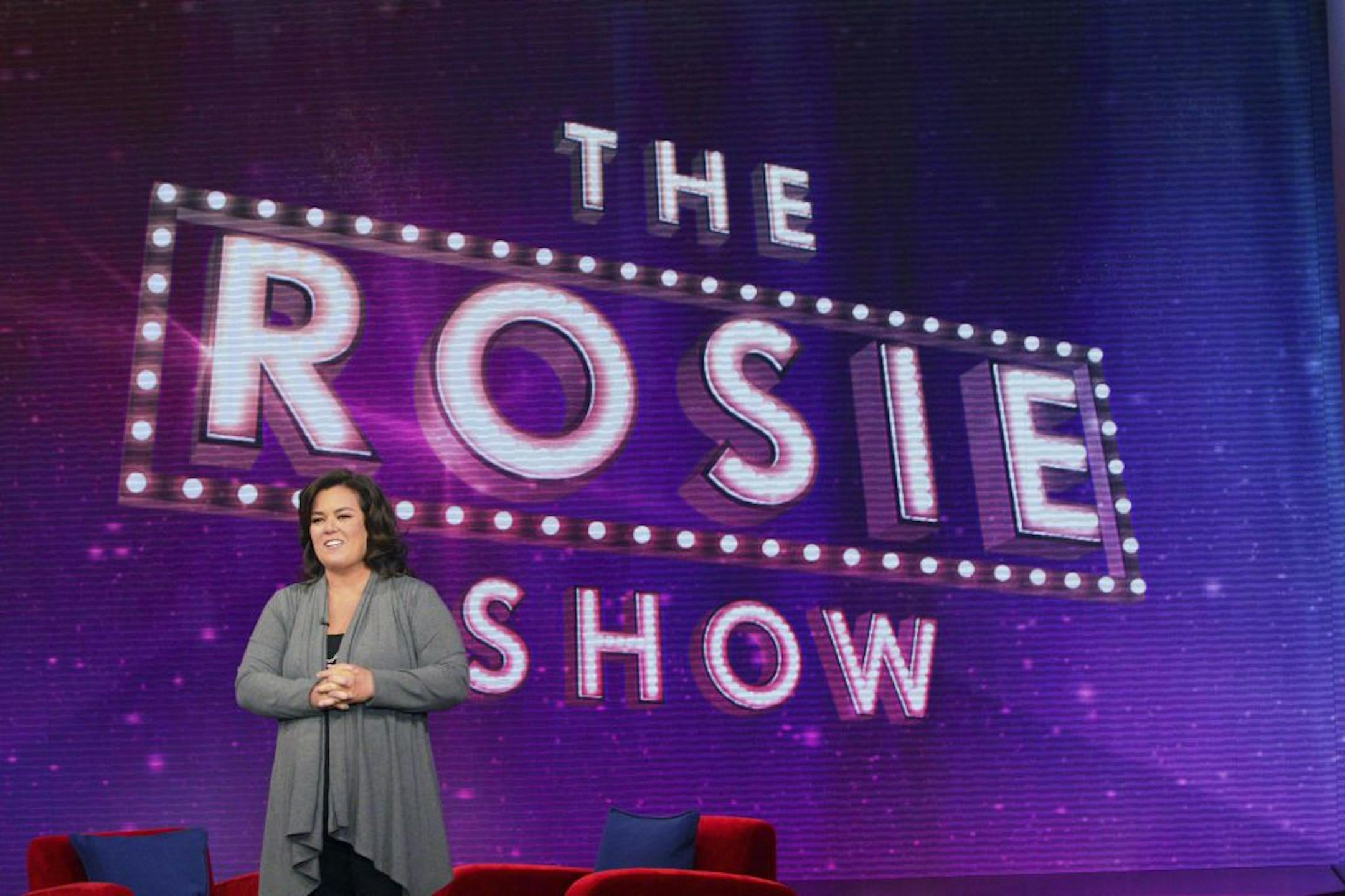 Rosie O'Donnell on the set of her new show.