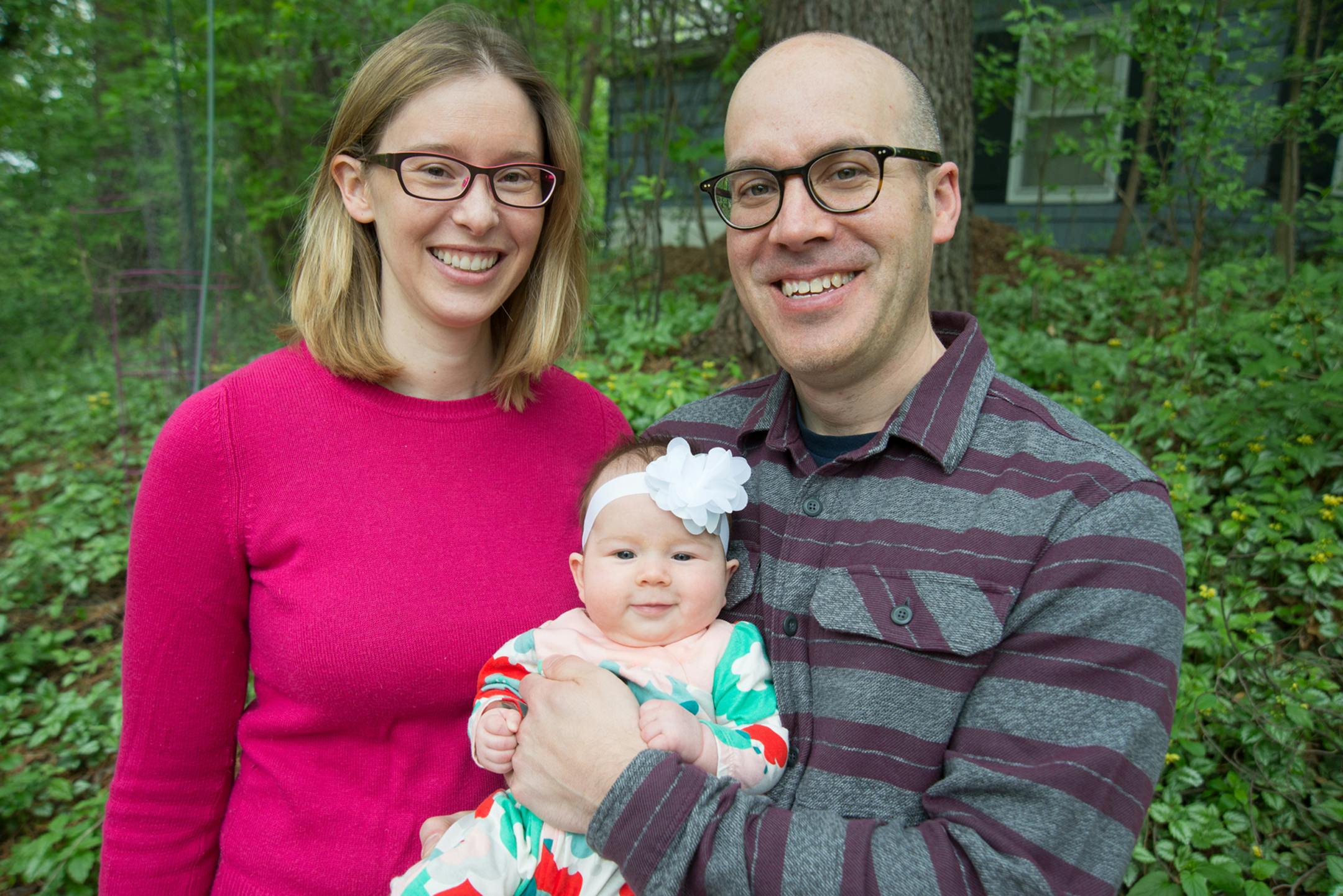 Tim Gihring with wife Lucy and daughter Pepin.