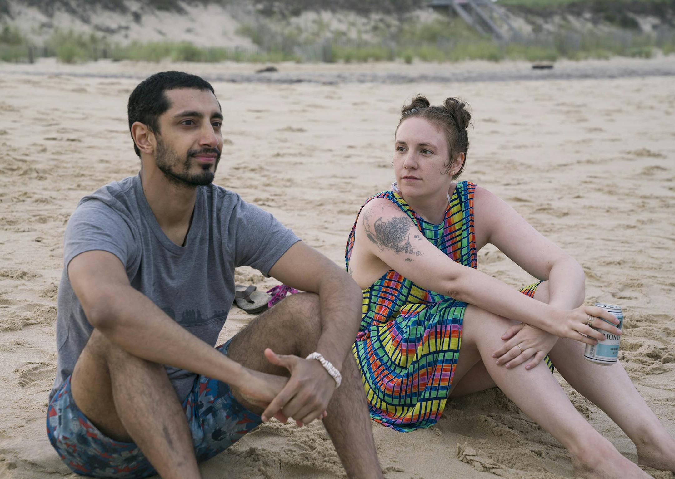 Riz Ahmed and Lena Dunham in “Girls.”