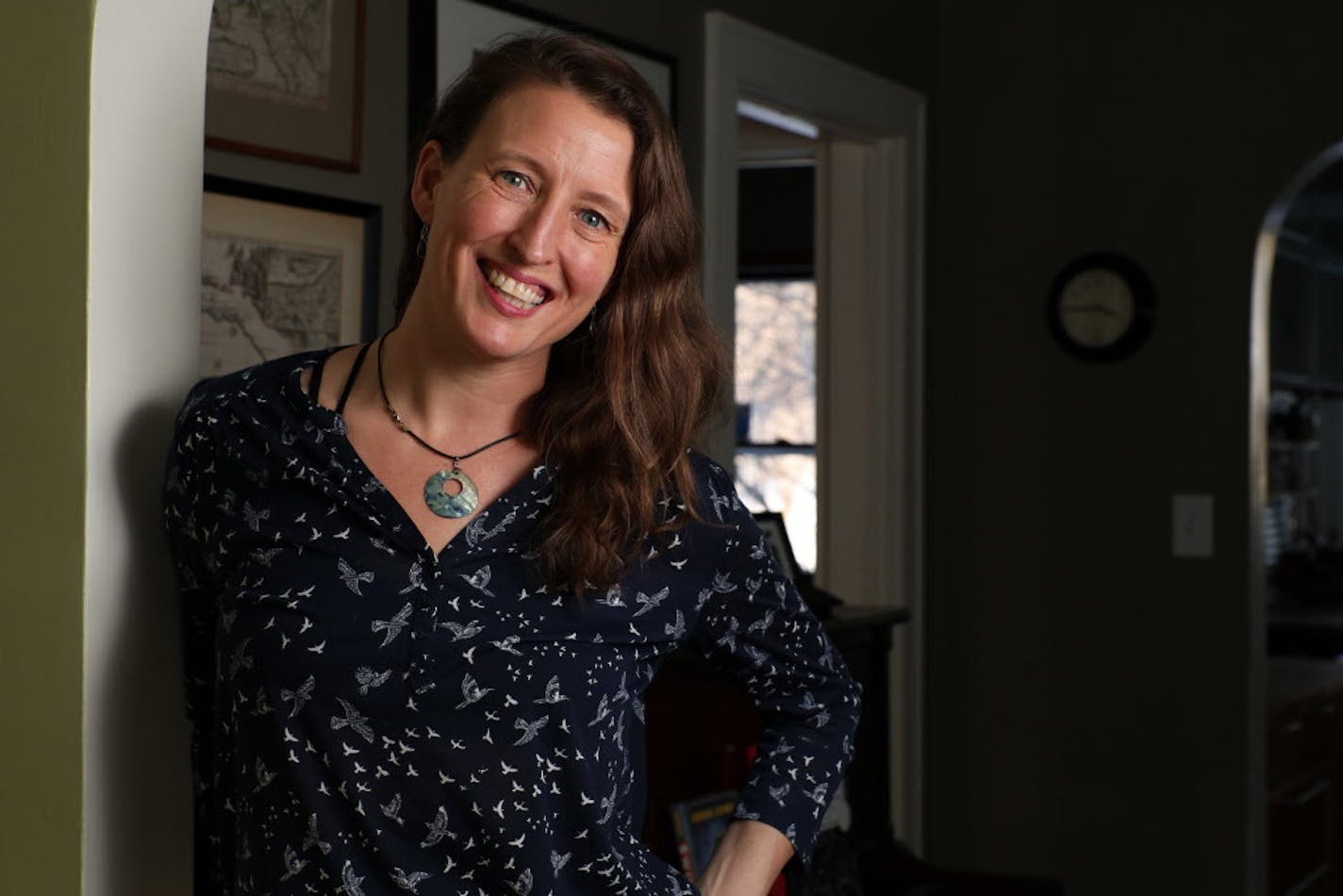 Author Kelly Barnhill at her home in Minneapolis.