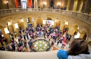 A protest against sexual harassment was held last week at the Minnesota State Capitol.