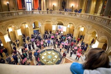 A protest against sexual harassment was held last week at the Minnesota State Capitol.