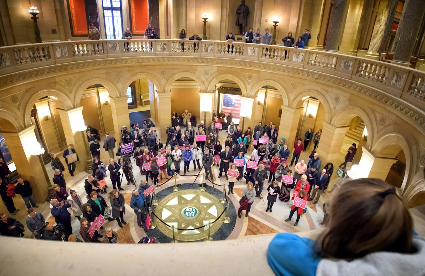 A protest against sexual harassment was held last week at the Minnesota State Capitol.