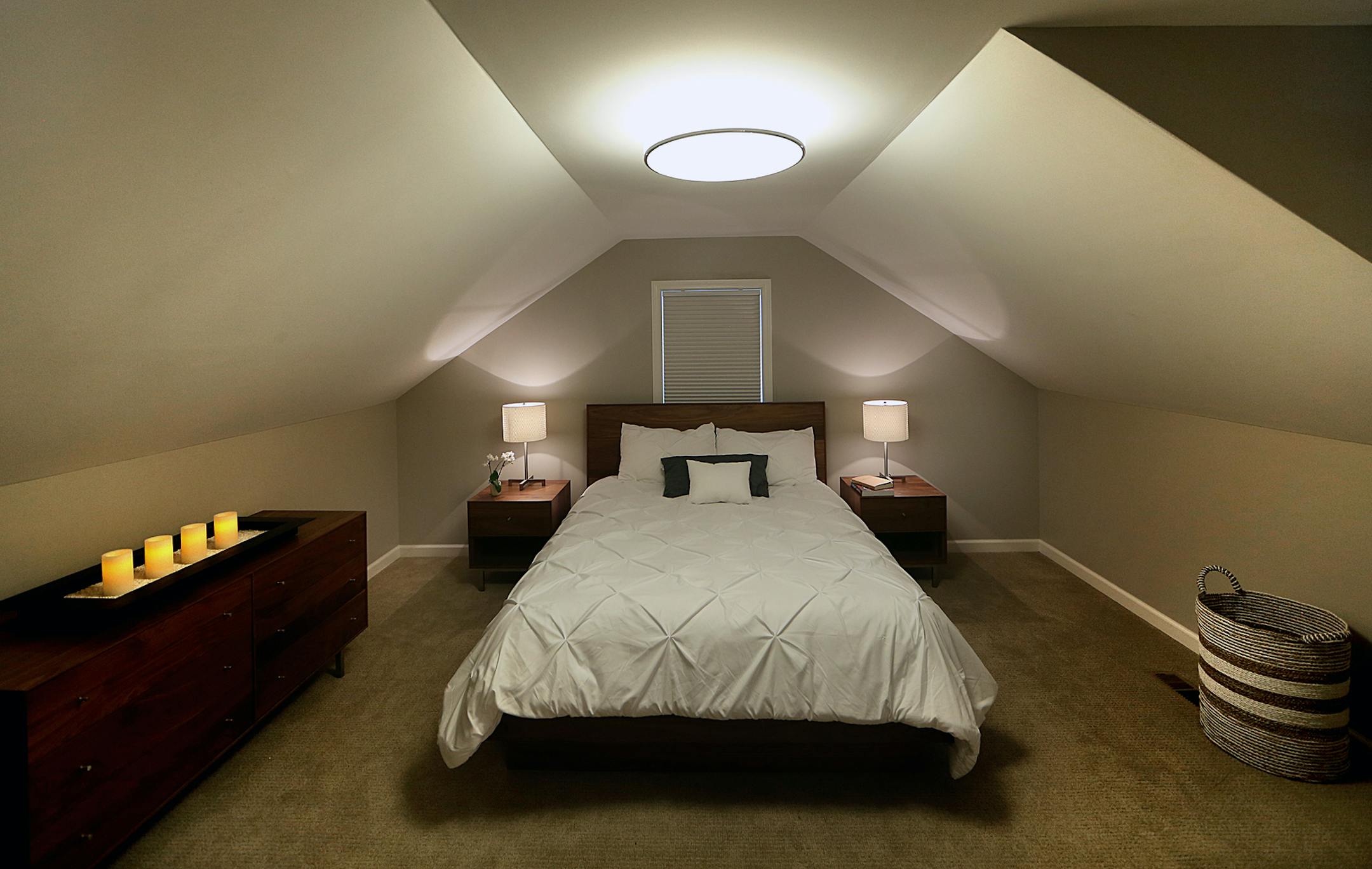 The upstairs bedroom at the home of Tim Jarvis.