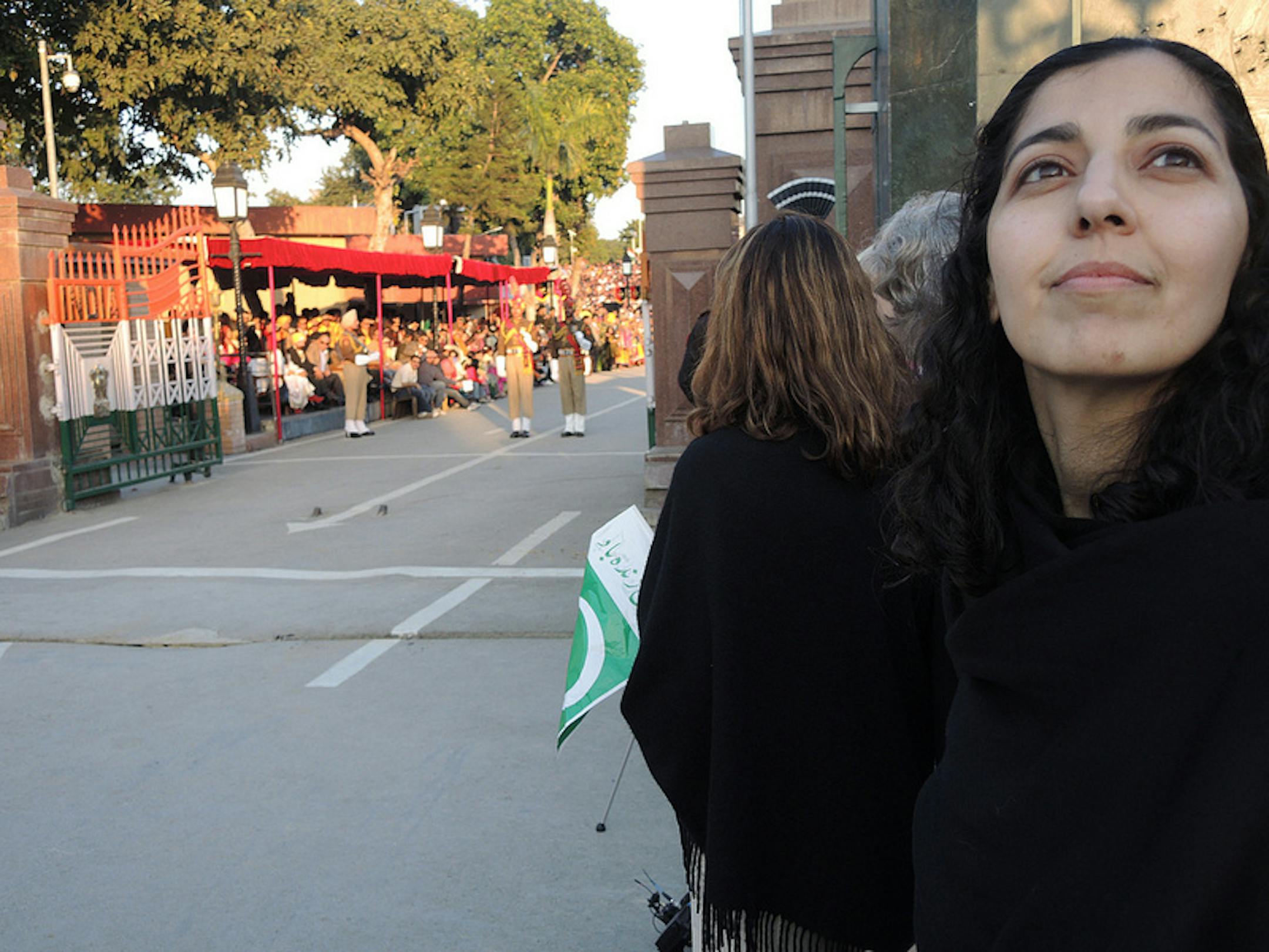 Star Tribune reporter Allie Shah surveys the spirited crowd at the Wagah Border Ceremony in Lahore, Pakistan.