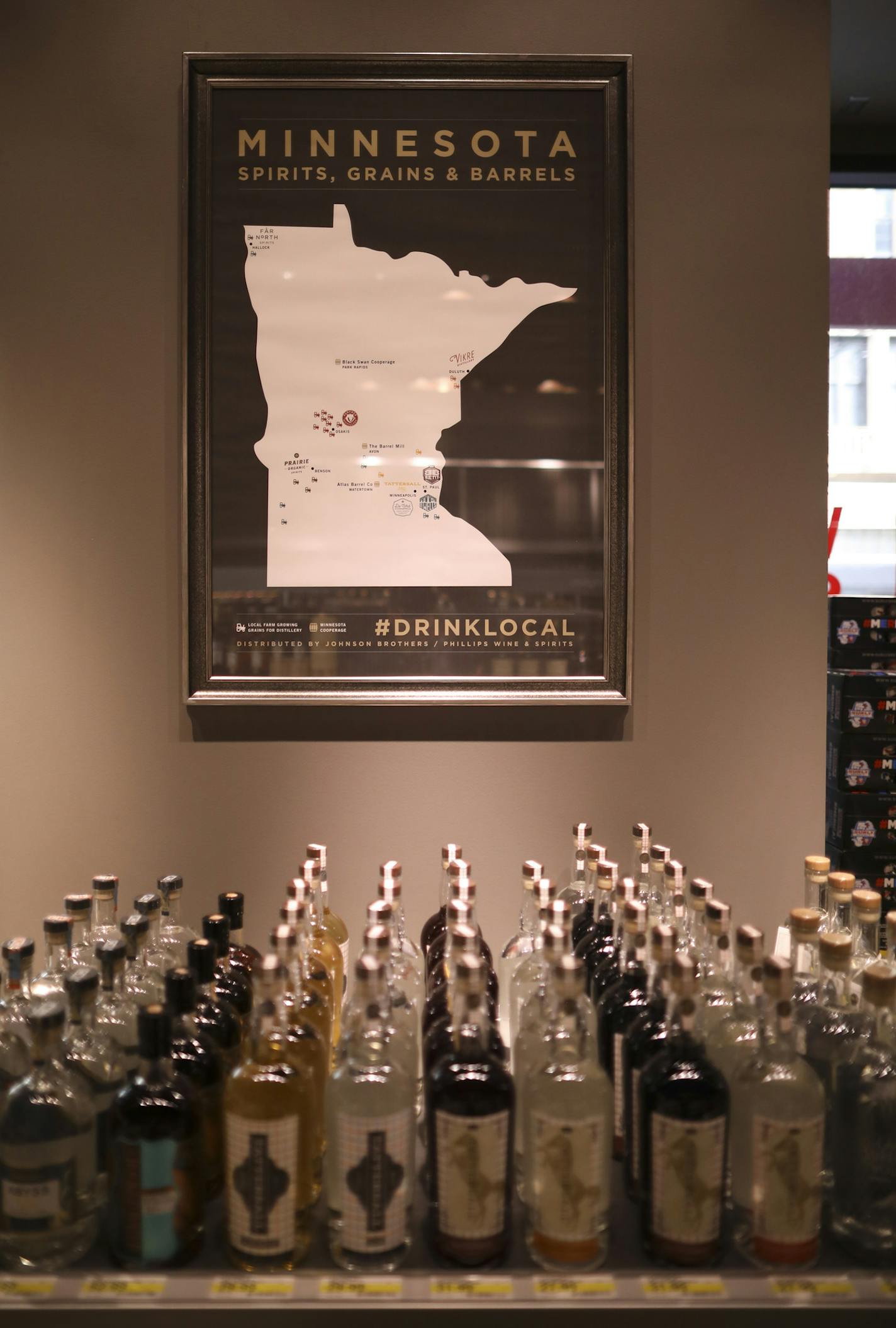 Locally produced spirits and beer are given prominent shelf space in the new liquor store in the remodeled downtown Target store. ] JEFF WHEELER &#xef; jeff.wheeler@startribune.com Target's Vice President for Store Planning & Design, Joe Perdew, led a tour of the newly remodeled downtown Minneapolis Target store Monday afternoon, August 14, 2017.