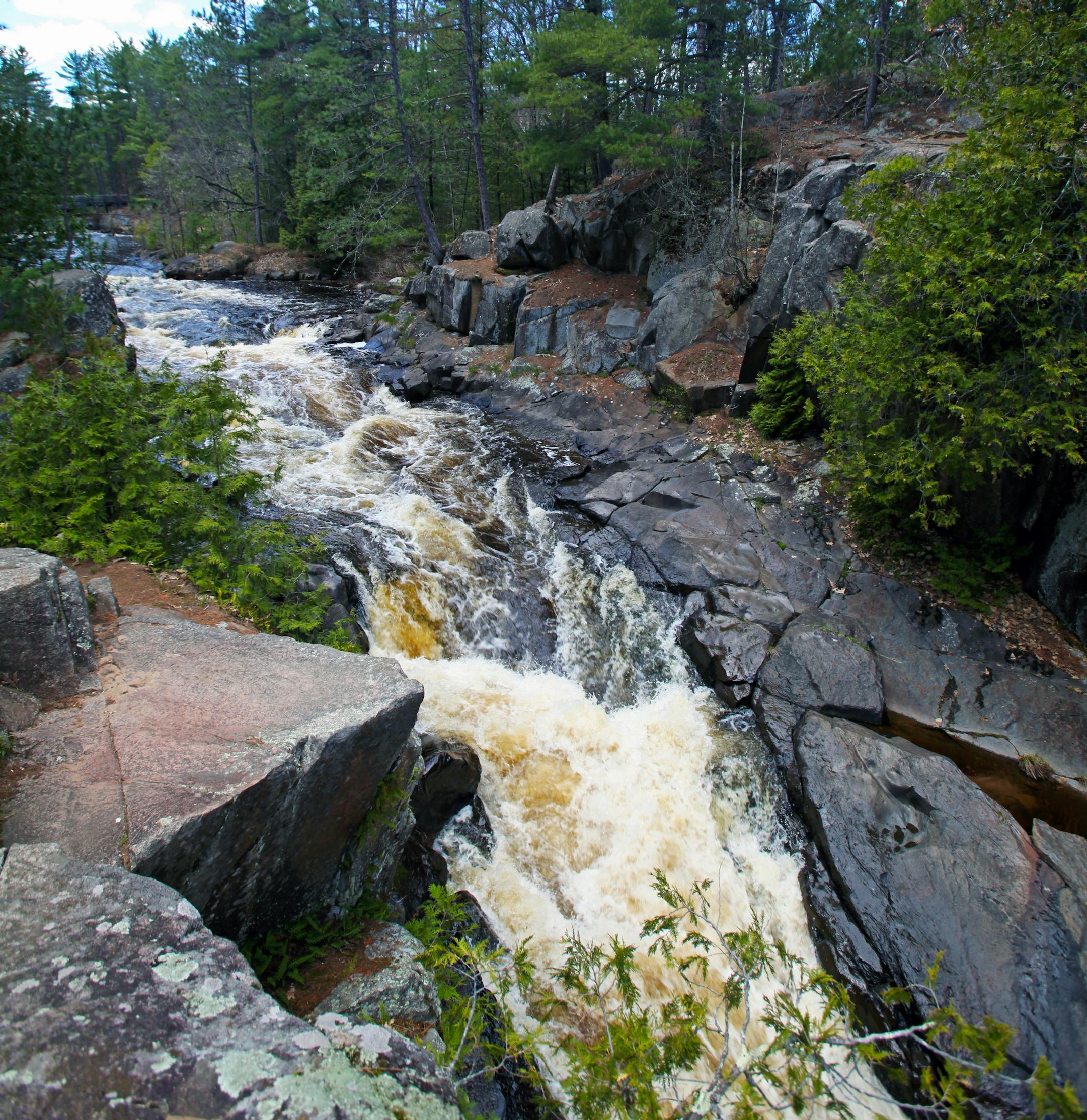 Dave's Falls County Park includes two waterfalls along the Pike River near Amberg in Marinette County. ORG XMIT: MJS1705222013372548