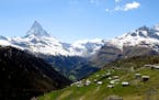 I have a couple of favorite photographs from our trip, a year ago, to Switzerland. We spent 3 gloriously sunny days in Zermatt. This was a miracle, to