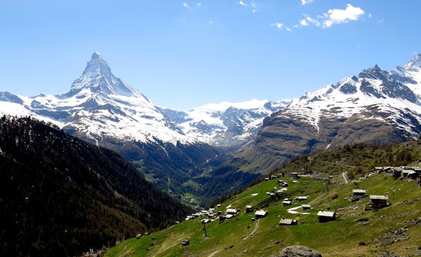 I have a couple of favorite photographs from our trip, a year ago, to Switzerland. We spent 3 gloriously sunny days in Zermatt. This was a miracle, to