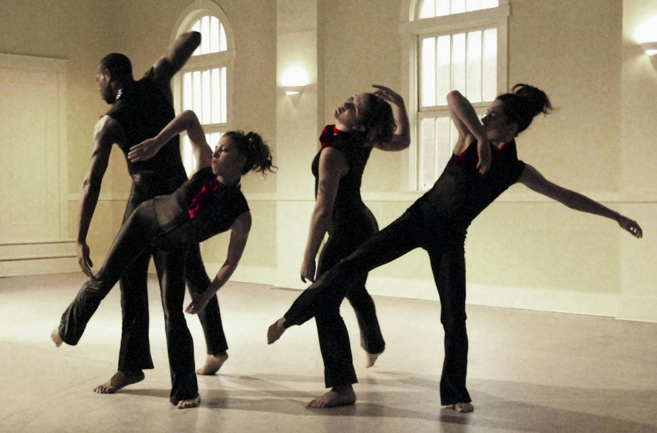 Dancing People Company's "Obstacles to Perfection" with Alonzo Lee Moore IV, Veronica DeWitt, Sarah Goldberg and Emily Abrahams .