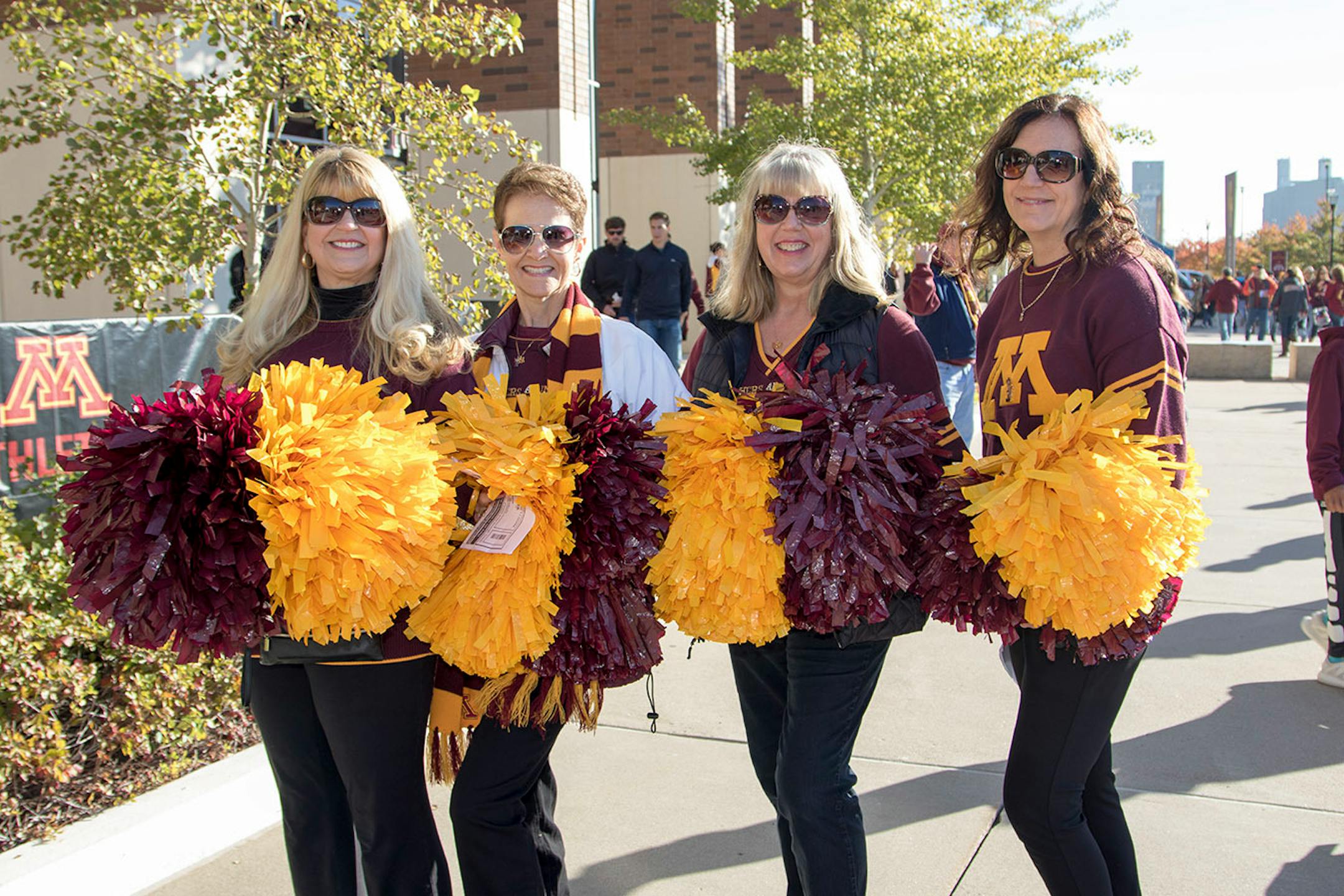 Alumni dance team members Victoria Winey, Gillian Jeffy-Anderson, Loretta Dunn, Linda Balder.