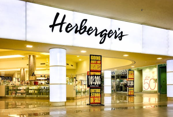 The Herberger's at Southdale Mall has going out of business signs displayed earlier in the month.