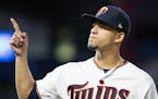 Minnesota Twins starting pitcher Jose Berrios acknowledged the crowd after getting an ovation when leaving the game in the seventh inning.