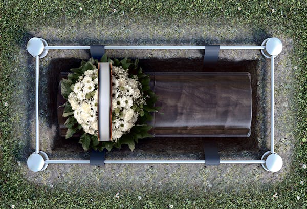 The national median cost of a funeral with burial has risen to $8,300 this year, according to the National Funeral Directors Association.