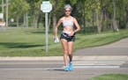 Anita Macias-Howard competed in a racewalking half-marathon a couple of years ago. Provided photo