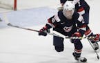United States forward Hannah Brandt skates during the second period of the gold-medal game of the women's world hockey championships, Friday, April 7,