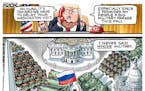 Sack cartoon: Putin visit to Washington delayed