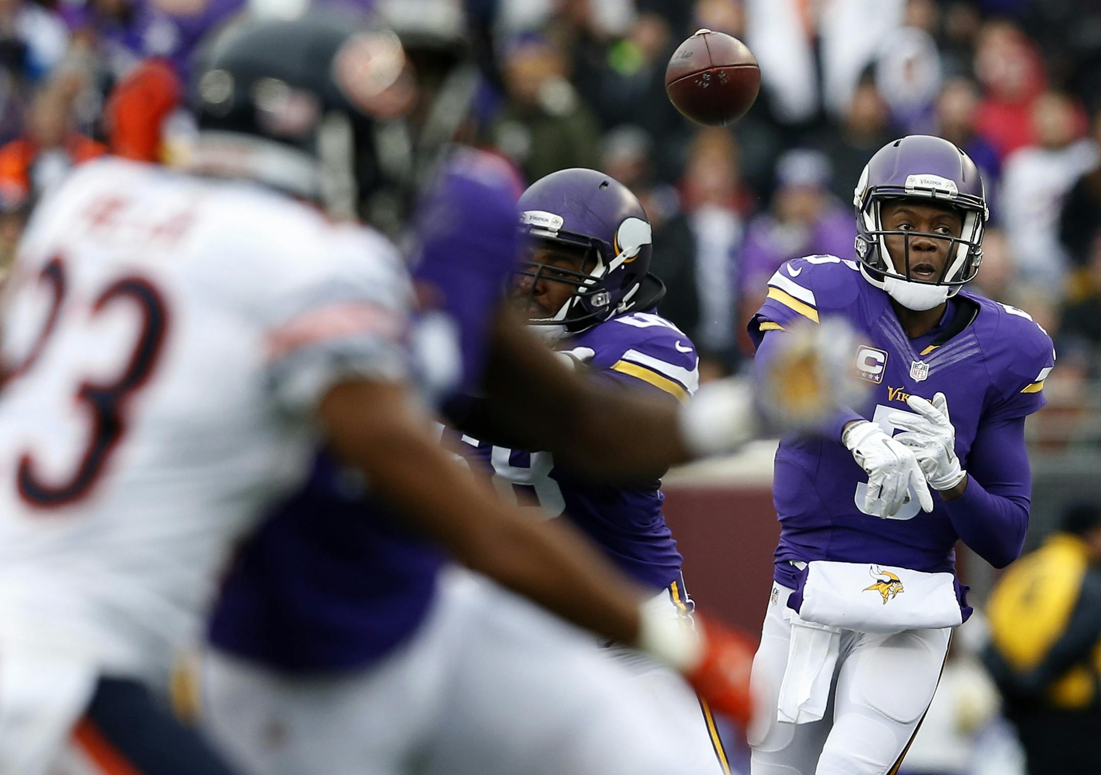 Minnesota Vikings quarterback Teddy Bridgewater (5).