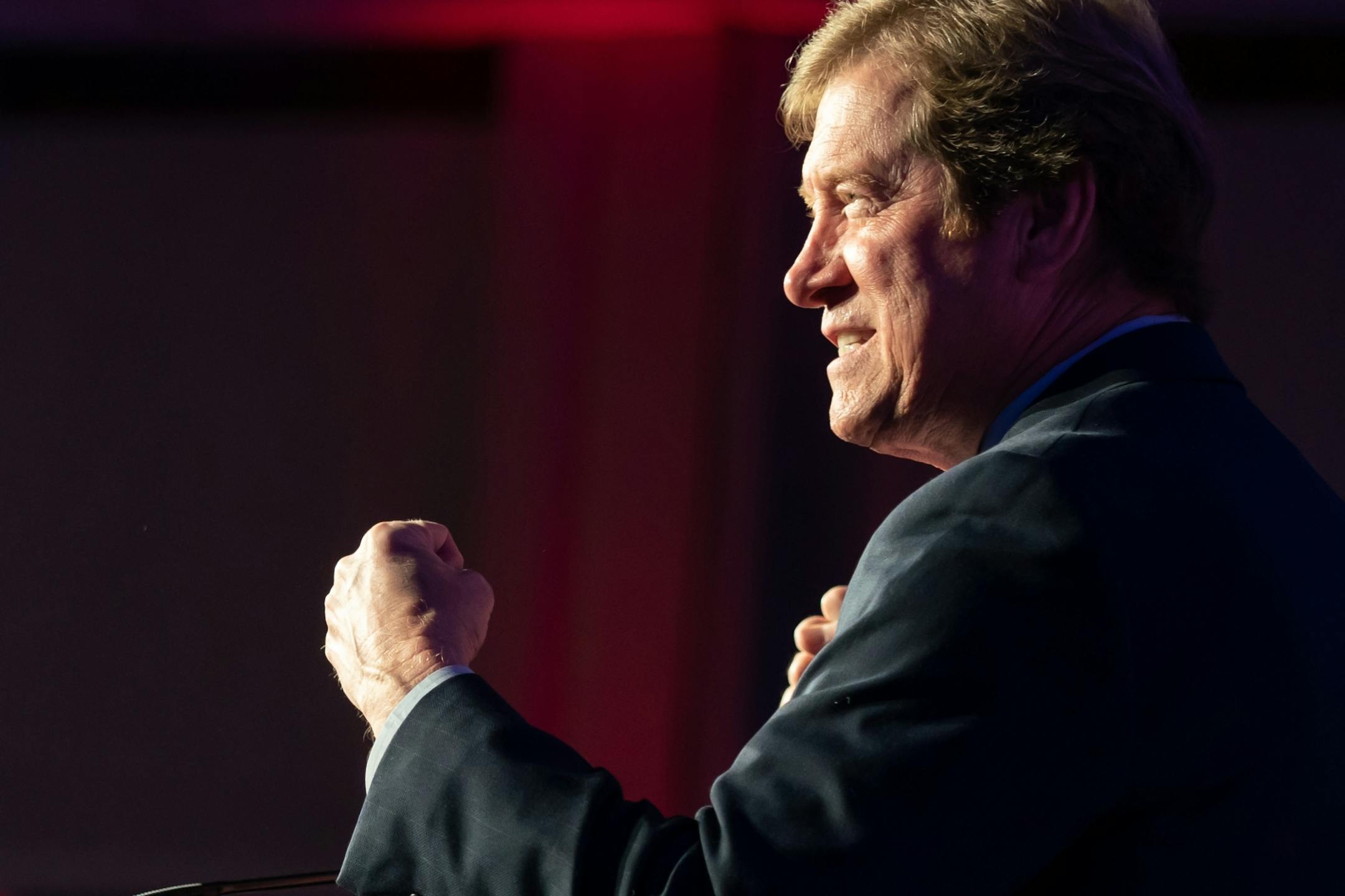 Jason Lewis at the Election Night Party at the DoubleTree Hotel in Bloomington.