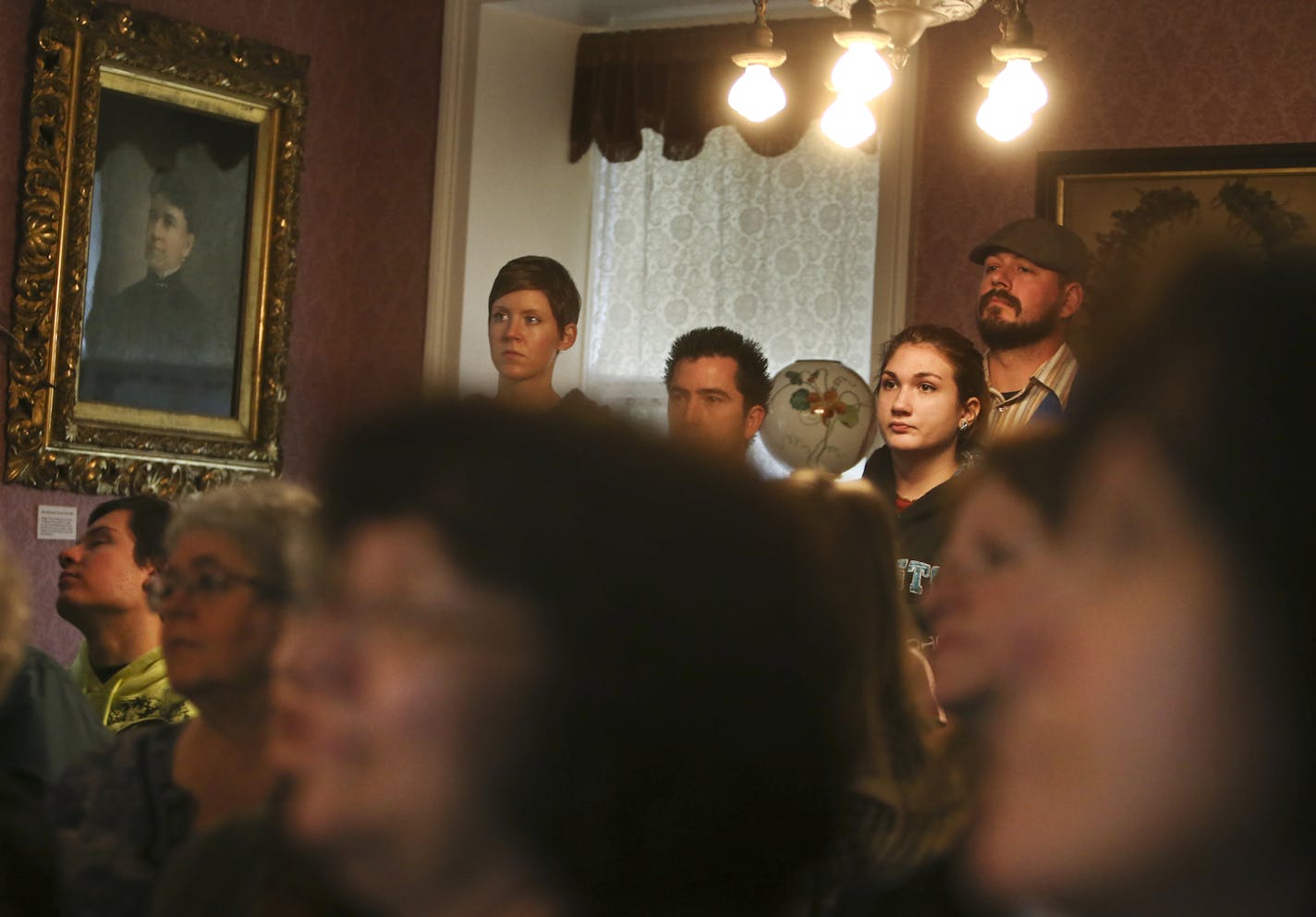 A packed house listened to Justin Miles of the Johnsdale Paranormal Group talk about the paranormal trade Saturday, Oct. 26, 2013, at the Warden's House Museum in Stillwater, MN.](DAVID JOLES/STARTRIBUNE) djoles@startribune.com The Johnsdale Paranormal Group in Onamia has investigated strange happenings at the First Avenue nightclub in Minneapolis, the old Warden's House in Stillwater and a former insane asylum in Kentucky. Saturday they talked to a capacity crowd about what they found and how t