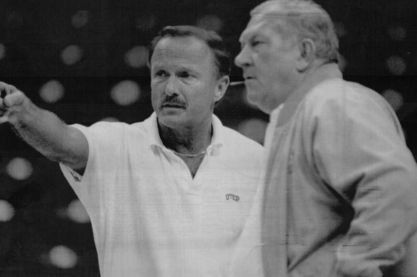 Norm Ellenberger (left) in 1990.