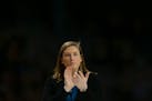 Minnesota head coach Lindsay Whalen against Illinois during an NCAA college basketball game, Sunday, Jan. 6, 2019, in Minneapolis. (AP Photo/Andy Clay