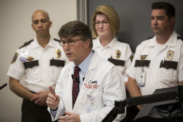 Dr. William Heegaard, Hennepin Healthcare's chief medical officer, spoke Friday about ketamine sedation by EMS workers in police-related situations.