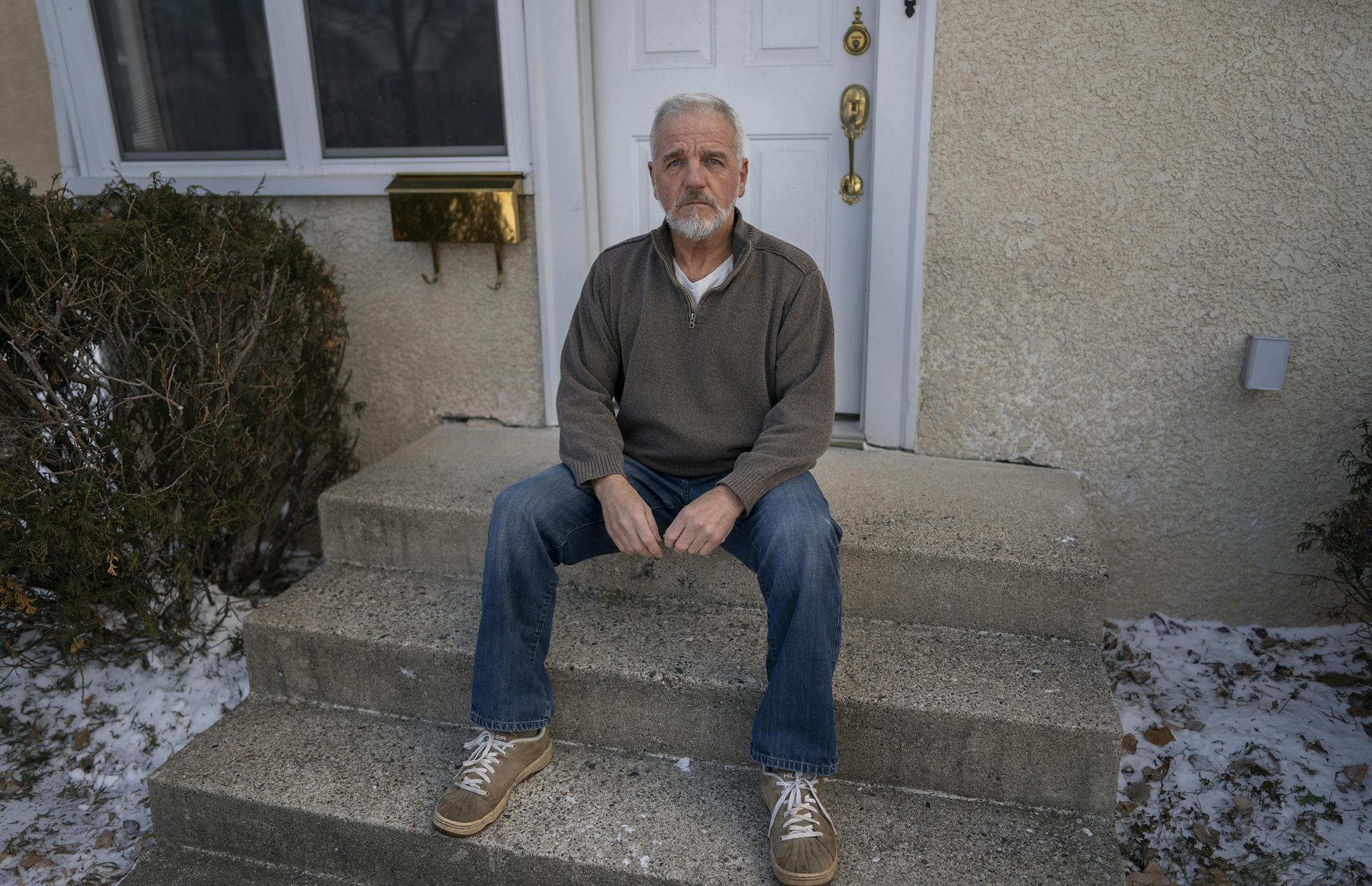 Cliff Johnson sat on his steps where he was tasered by two Minneapolis Police officers Monday January 28, 2019 in Minneapolis, MN.] Jerry Holt • Jerry.holt@startribune.com