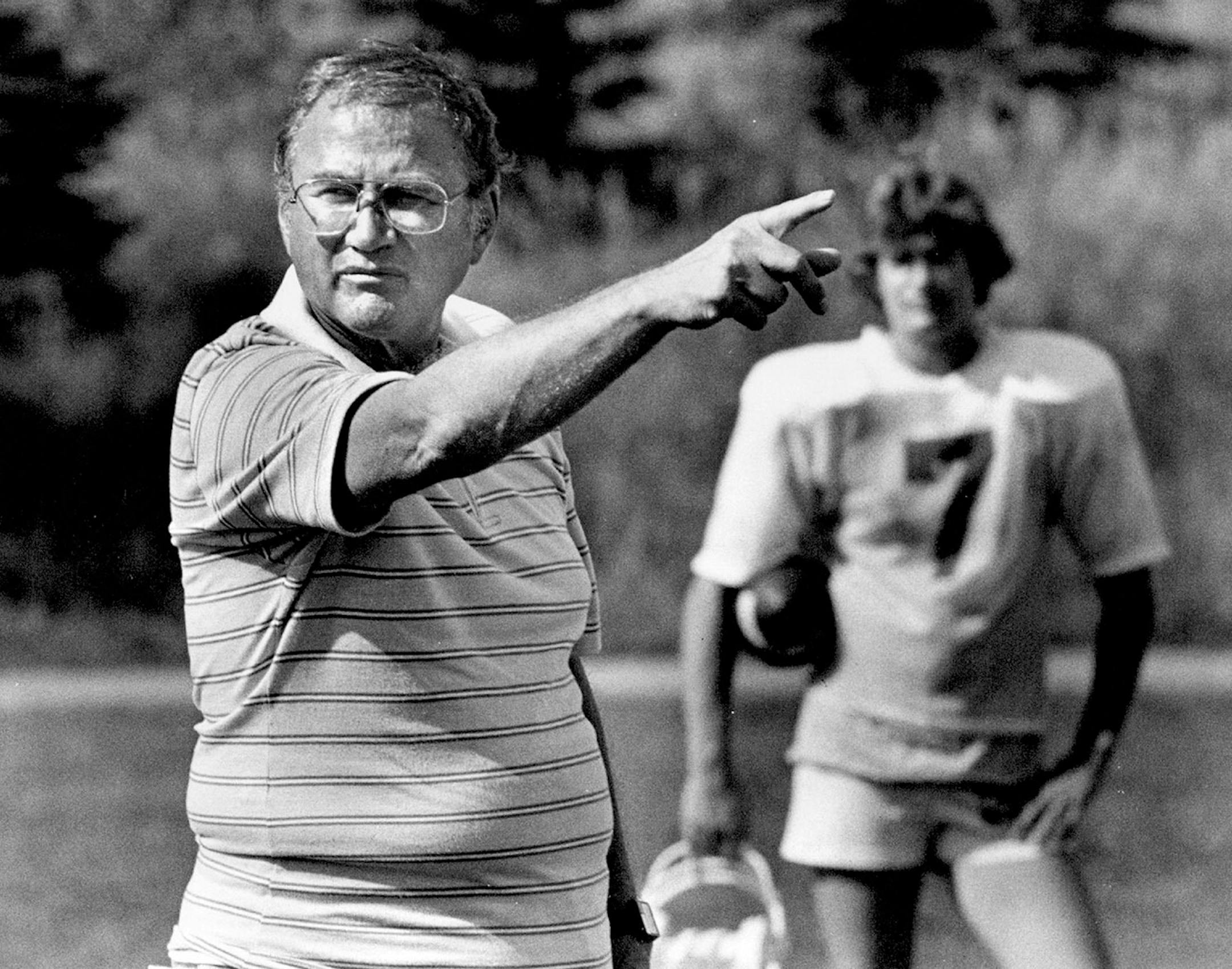 St. John's coach John Gagliardi combines a passion for his craft with a commitment to people (from a September 1987 practice).