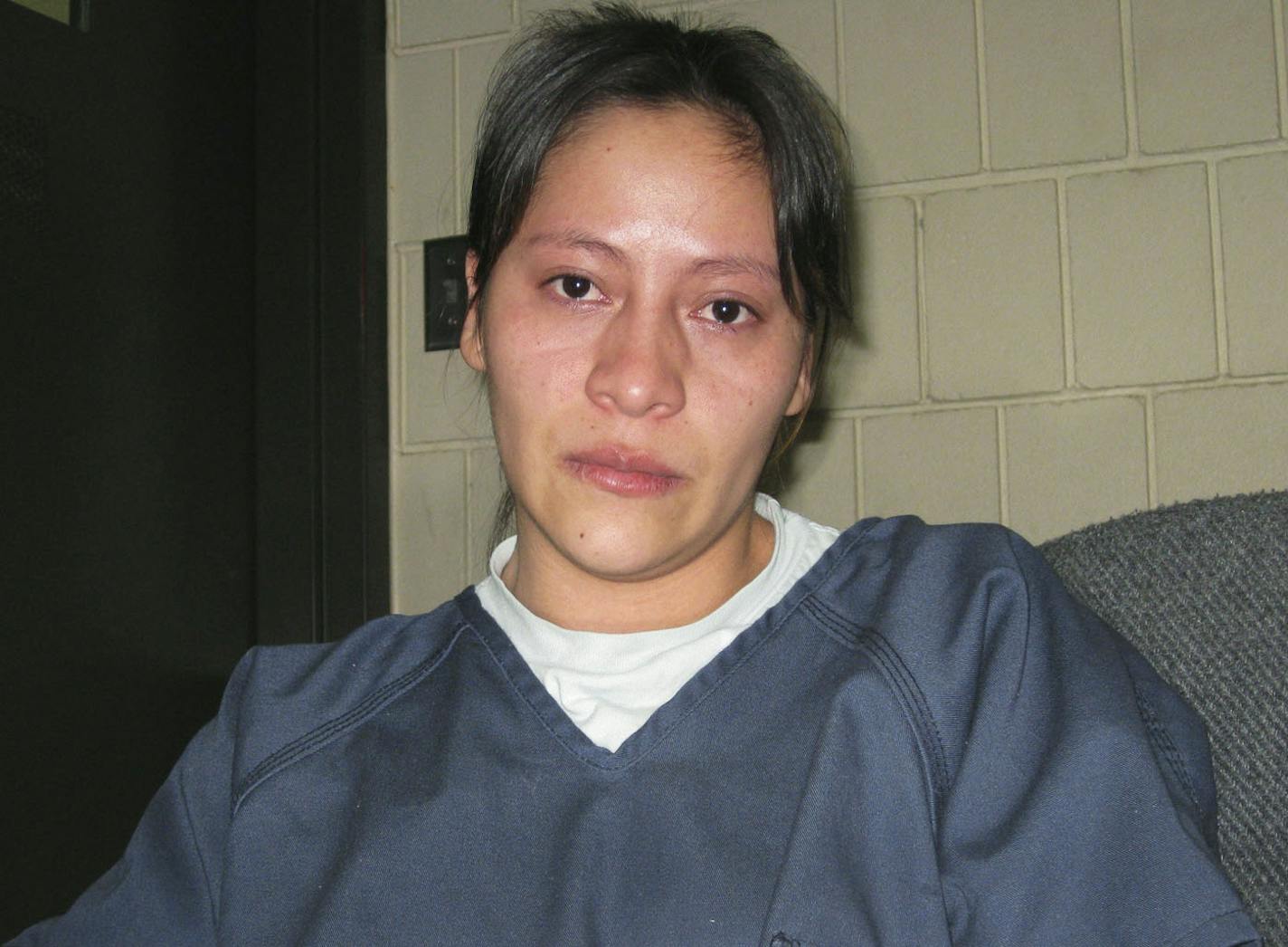 FILE - In this April 8, 2008, file photo, Olga Franco del Cid poses for a photo during an interview in jail in Marshall, Minn. Federal immigration officers Tuesday, Nov. 26, 2019, arrested Franco del Cid for illegally re-entering the U.S. after the Guatemalan woman was deported for causing a school bus crash that killed four children in southwestern Minnesota in 2008. (Pam Louwagie/Star Tribune via AP, File)