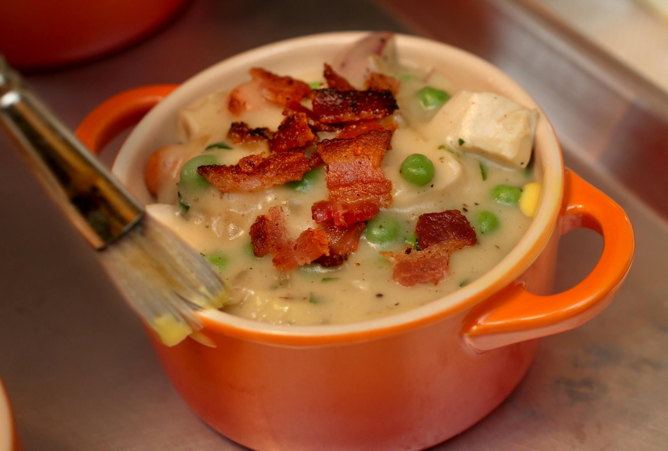 Turkey pot pie. Minneapolis, MN on October 31, 2013.