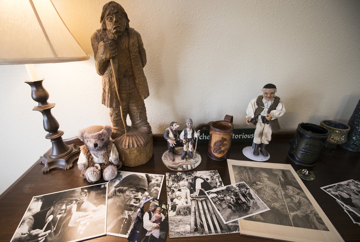 The rat catcher&#x2019;s cache: Carr Hagerman has amassed collectibles of his Renaissance Festival character Rat Catcher made for him mostly by fans.